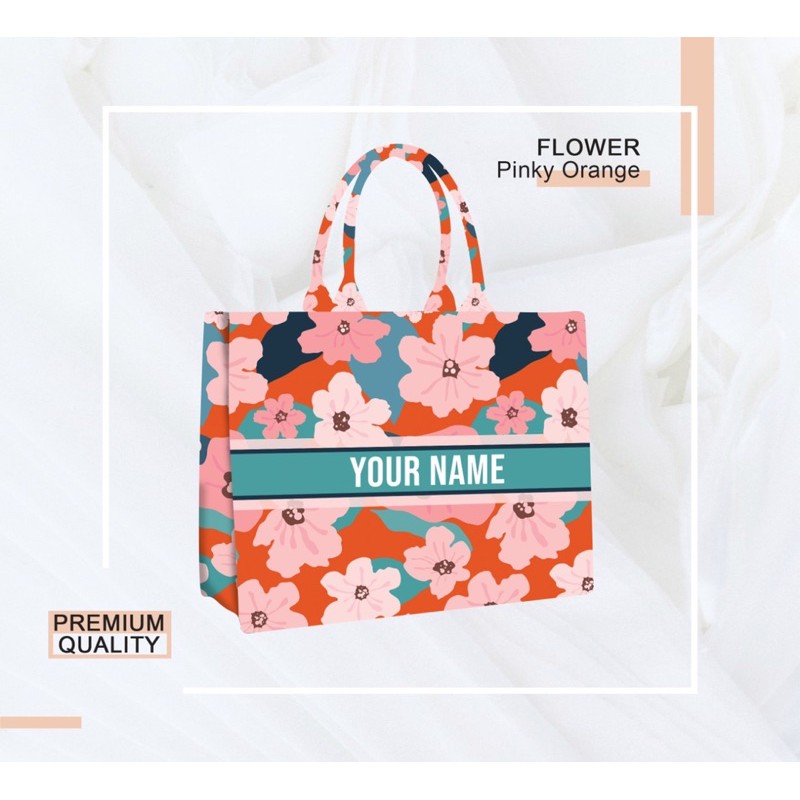 MNK BAG I MOTIF BARU MNK INITIAL TOTEBAG | TAS NAMA | TAS CUSTOM PRINT | TAS KEKINIAN I MANUKASHOP