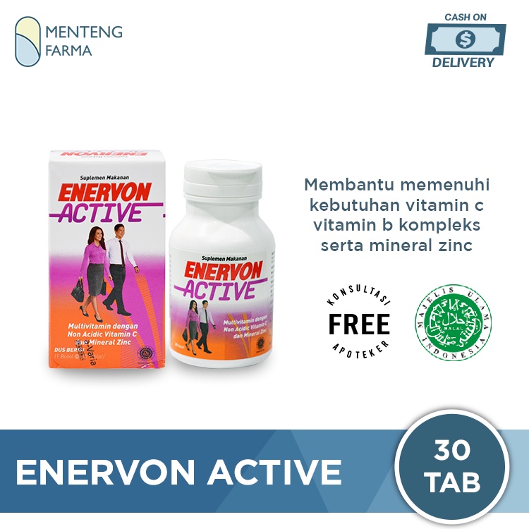 Enervon-C Active 30 Tablet - Suplemen Lengkap untuk Daya Tahan Tubuh