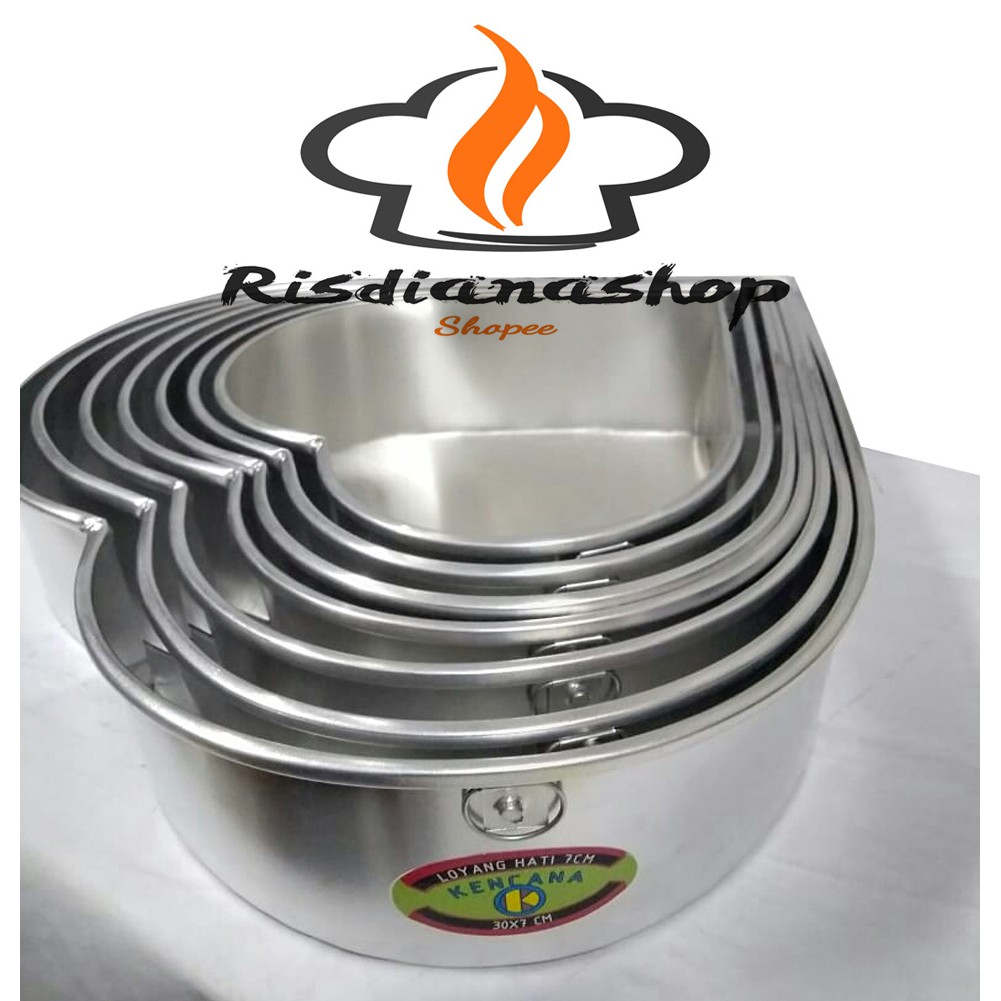 Loyang Love | LoyangHati Tinggi 6,5 cm