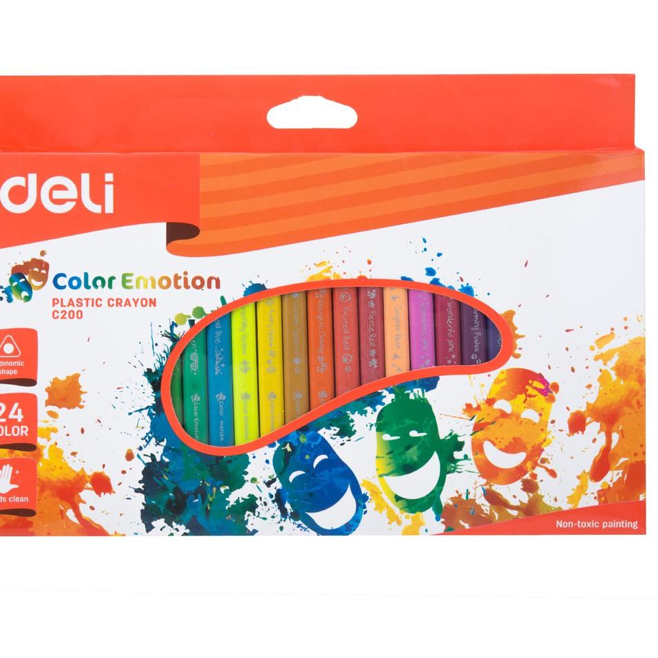 

Ready Deli Krayon Plastik 12/18/24 Warna Cerah Bentuk segitiga ergonomis tidak beracun EC20000 Q061 61=