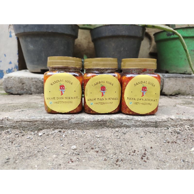 

sambal siha sambal cumi sambal teri sambal Pete sambal bawang sambal toples sambal 200ml