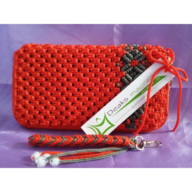 Dompet wanita / Dompet macrame / Dompet tali kur