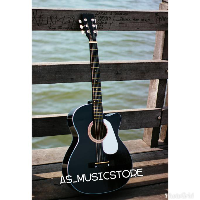 Gitar Akustik Yamaha Hitam / Gitar Untuk Pemula AP161