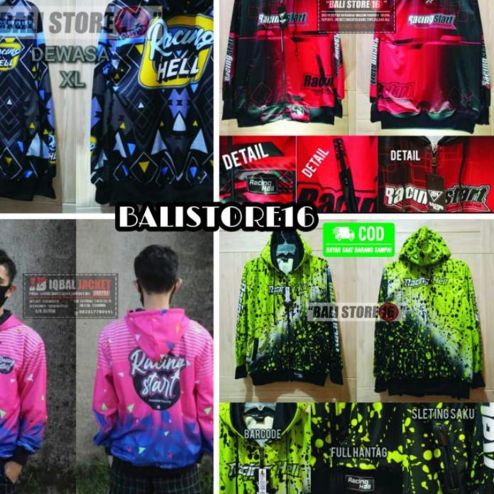 WOW MURAH ✱ JAKET RACING HELL RACING DEWASA ORIGINAL QUALITY BISA COD...