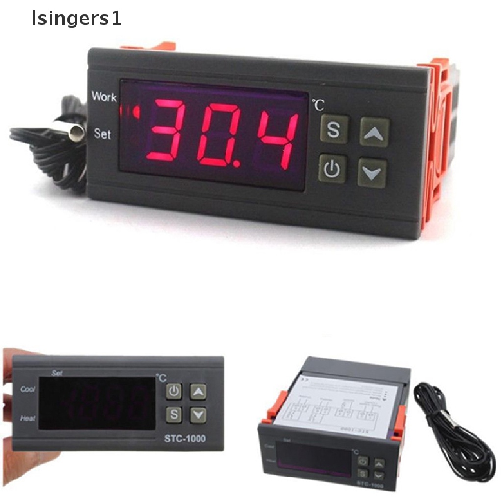 (lsingers1) Thermostat Digital Sensor LED AC10A 220V Untuk Inkubator