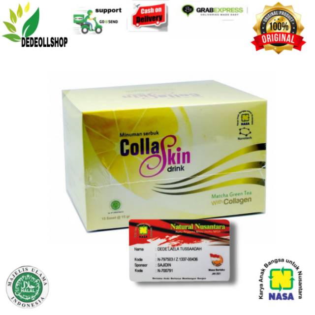 

Collaskin Drink Original NASA - Minuman Kecantikan Mencerahkan kulit Badan dan Wajah Original Nasa