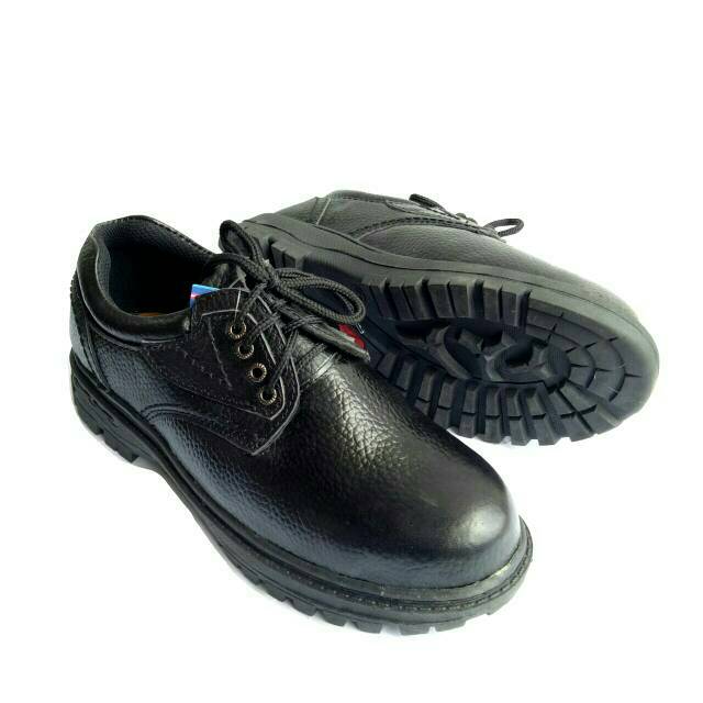 MANDIENS Sepatu Safety Pria Sepatu Pria Safety Kulit Jeruk Sepatu Safety Kulit Jeruk Sepatu Safety Untuk Sekolah SMK Sepatu Sekolah STM Kesat Tidak Licin Cocok Untuk Pegawai SPBU Safety Shoes Kulit Asli Ujung Besi Steel Toe Shoes KR.2