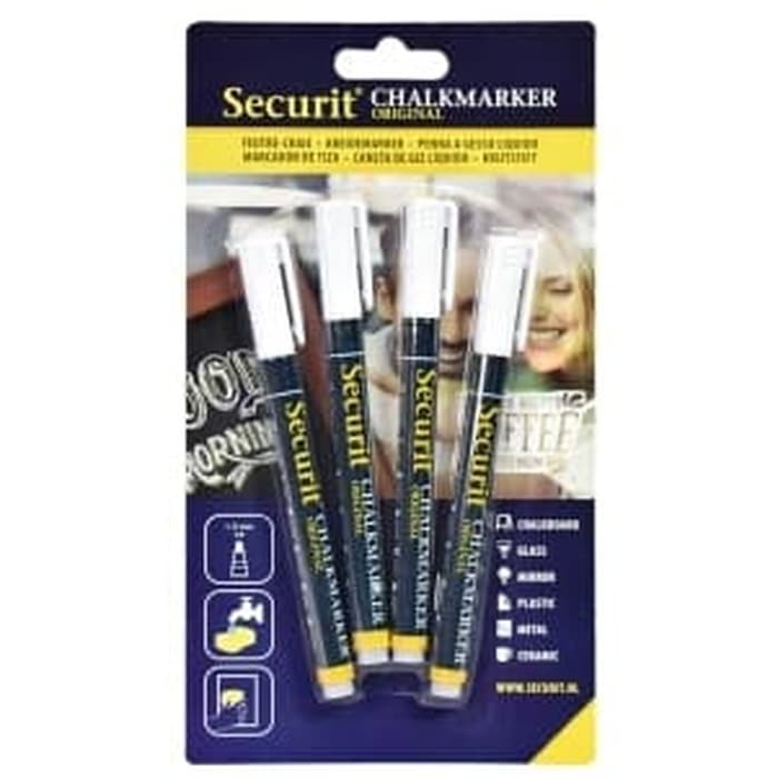 

Securit Set Marker Chalkboard 1.2cm 4 Pcs