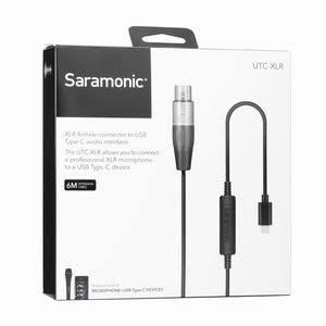 Saramonic UTC-XLR Female XLR to USB Type-C Mic Microphone Output Cable