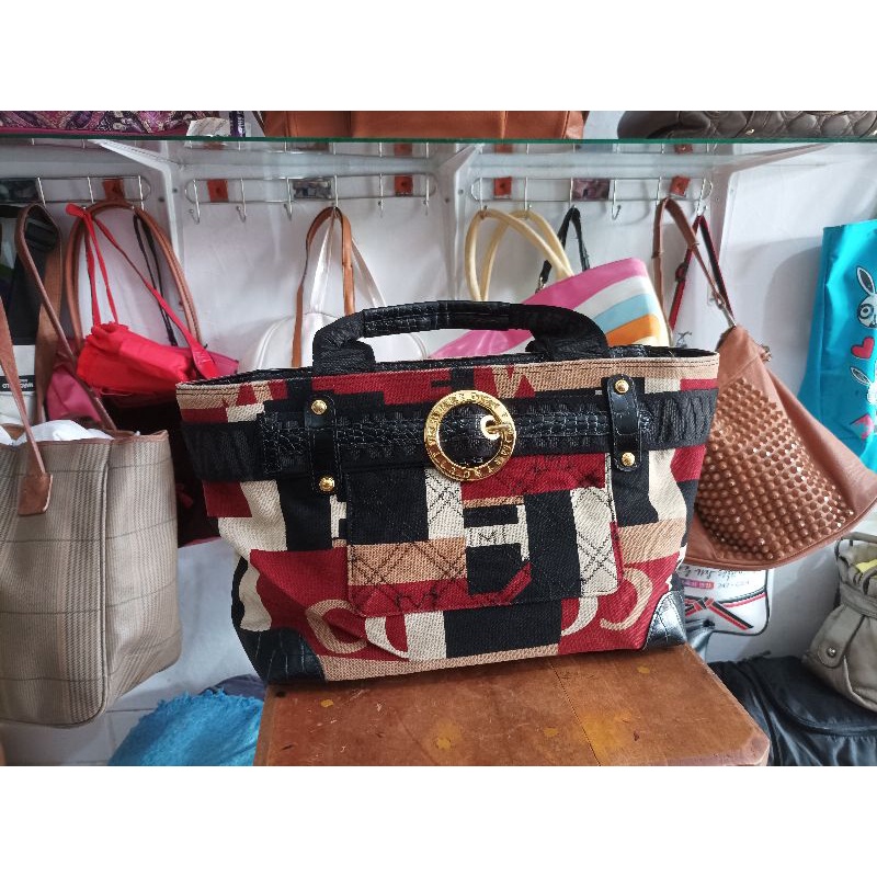 Metro city tote preloved canvas