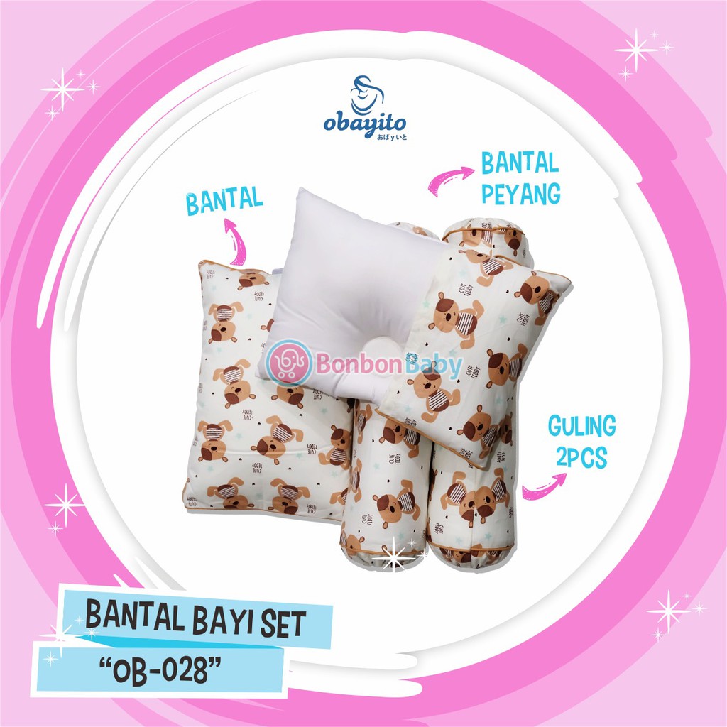 Obayito bantal 2 guling 2 baby katun jepang OB-028