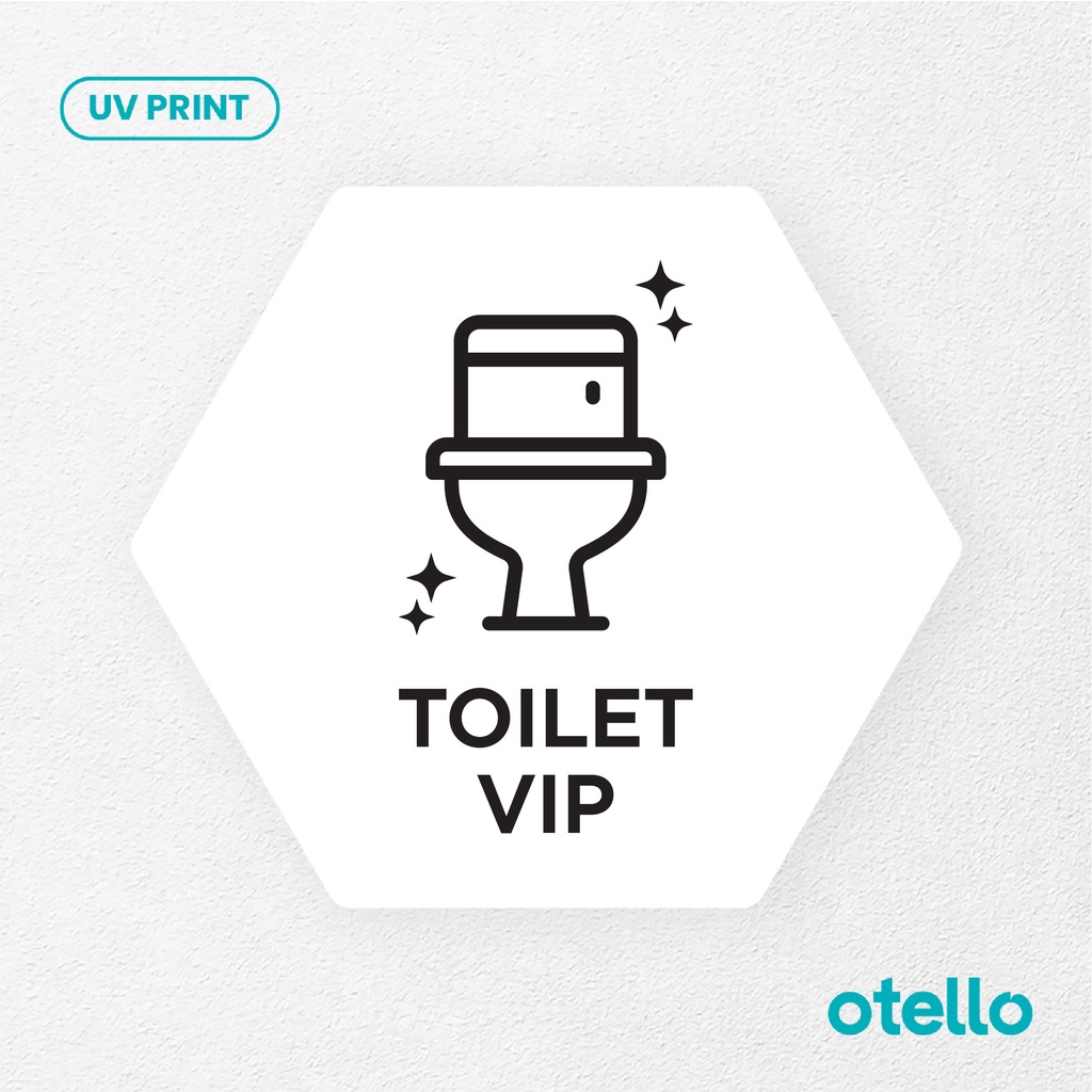 Toilet VIP Signage Board Akrilik Tempel Dinding Papan Acrylic Restoran Dinding Petunjuk Toko Cafe