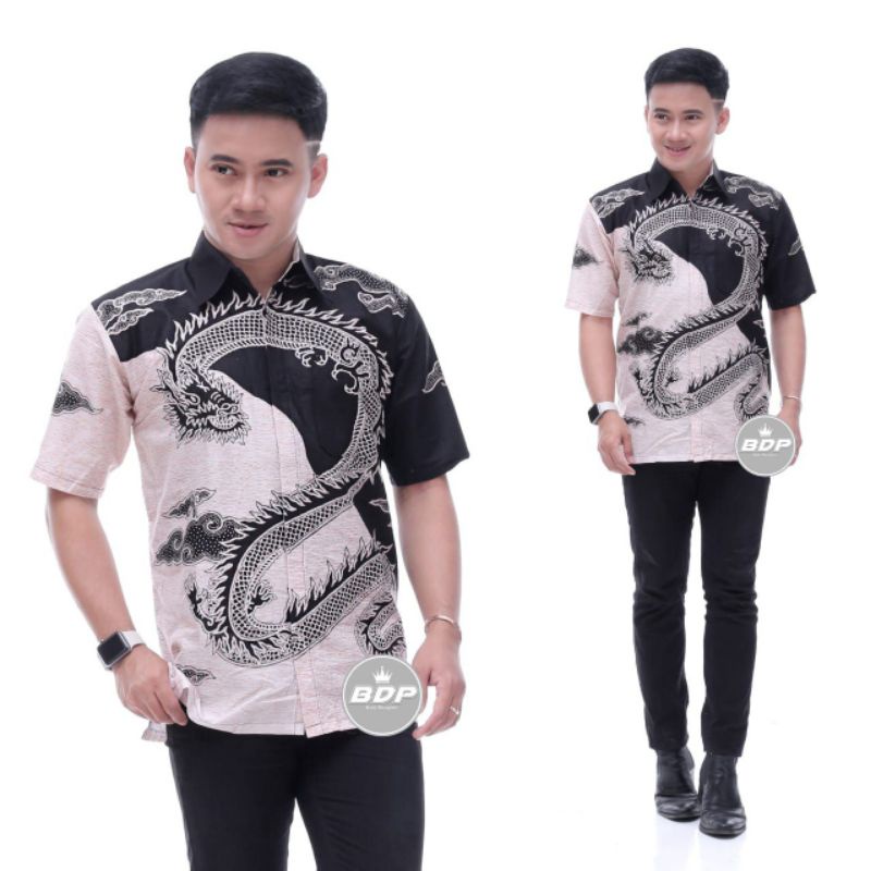 Kemeja batik lengan pendek size m l xl xxl xxxl