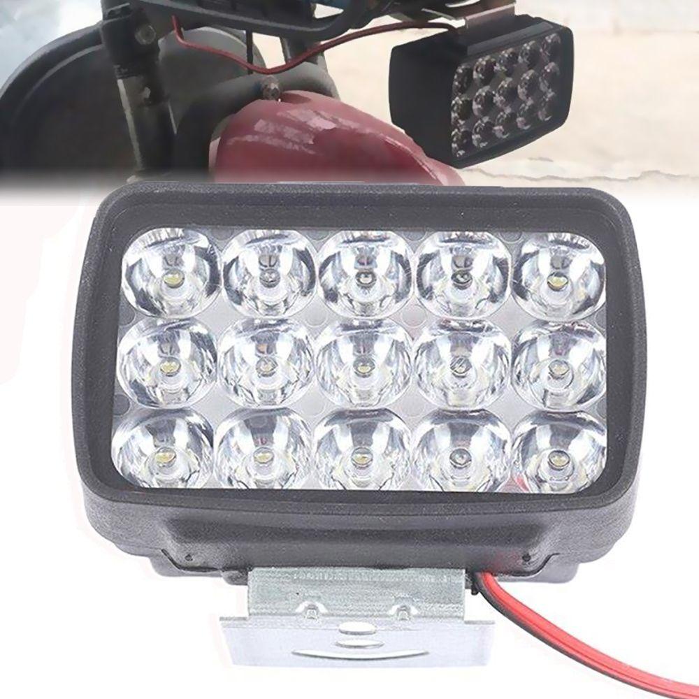 Top Lampu Depan Sepeda Listrik 12V-80V Super Terang Bagian Refitting 15lampu LED