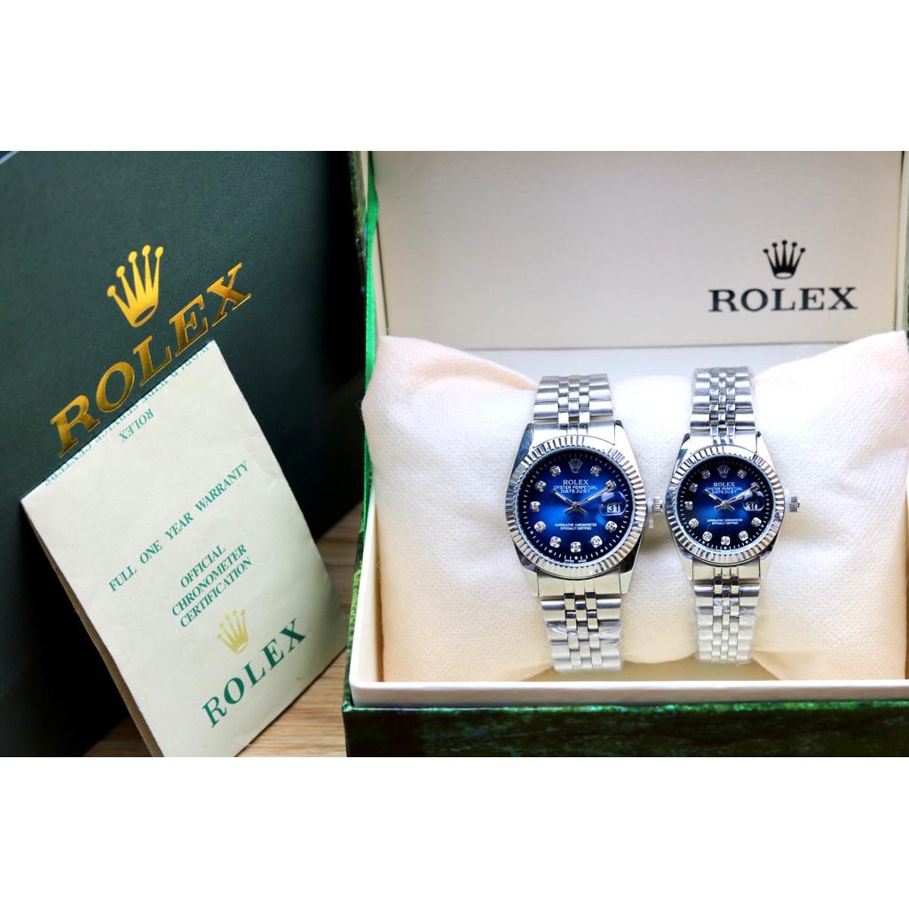 Jam tangan couple Rolex oyester superlative paket