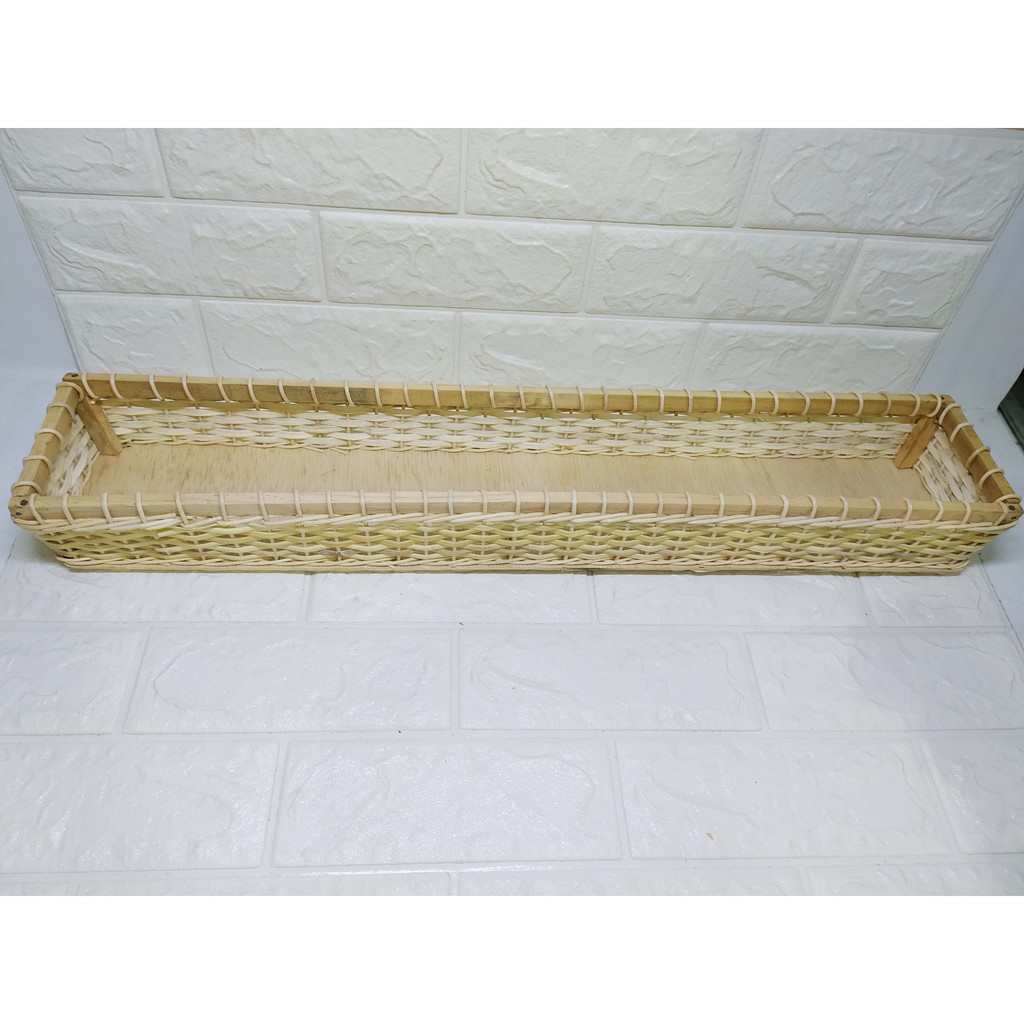 Keranjang Rotan Renda Panjang 63 cm Souvenir Kado Parcel Hadiah Gift