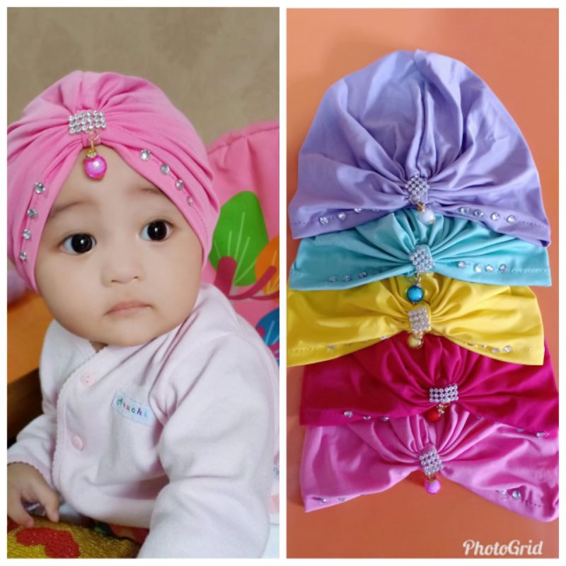 turban anak bayi 0-6 bulan 1-2 tahun TURBAN BANDUL WARNA Ciput bayi turban bayi turban anak