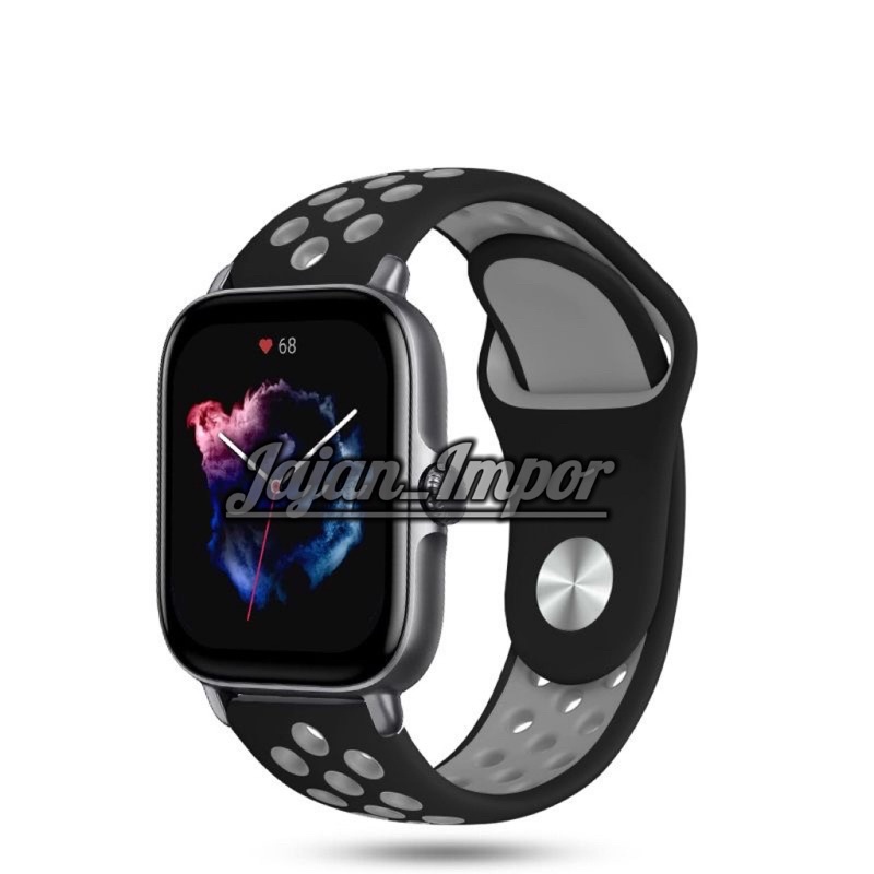 STRAP SILIKON NIKE UNIVERSAL 22mm SMARTWATCH HUAWEI GT2 46mm GT ACTIVE HONOR MAGIC BAND SAMSUNG MOTIF LUBANG KOMBINASI