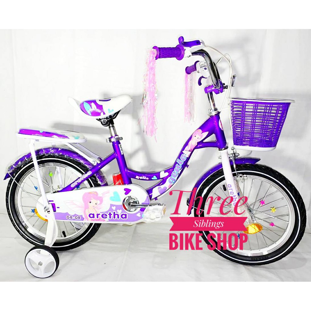SEPEDA MINI ANAK PEREMPUAN GENIO ARETHA WARNA UNGU UKURAN 16 INCH
