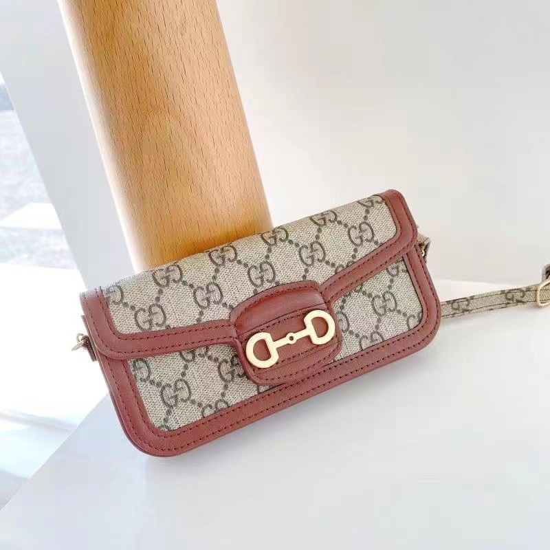 Guccii Leather Sling Bag Pouch Hp Mini [FOR ALL PHONE TYPES] Clutch Phone Bag