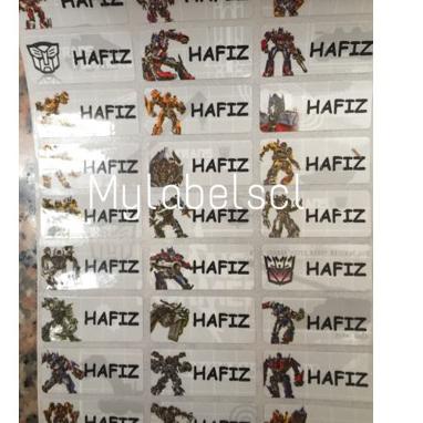 

Promo - Stiker Label Nama Name Sticker Waterproof Robot Transformer Transformers Anti Air ..