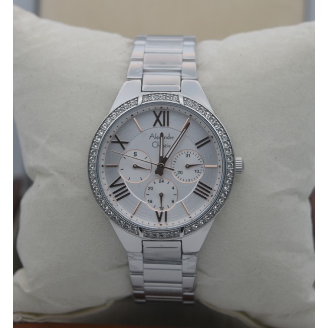 Jam Tangan Wanita Alexandre Christie Ac 2718 Silver Original