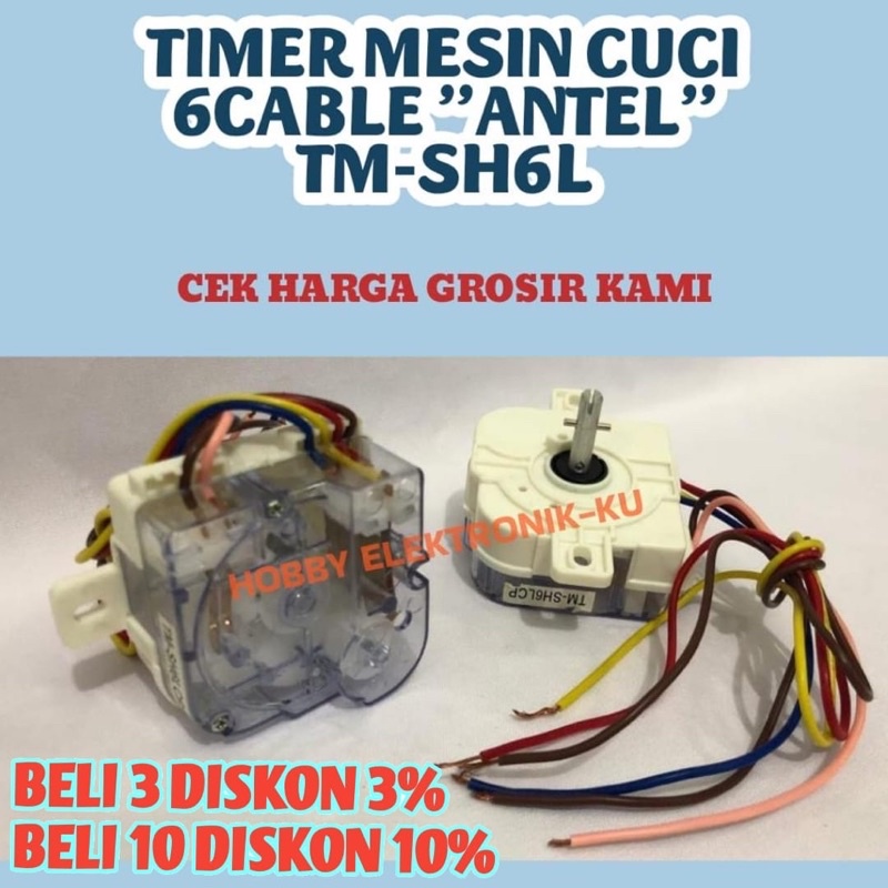 TIMER MESIN CUCI 6CABLE ANTEL TMSH6L