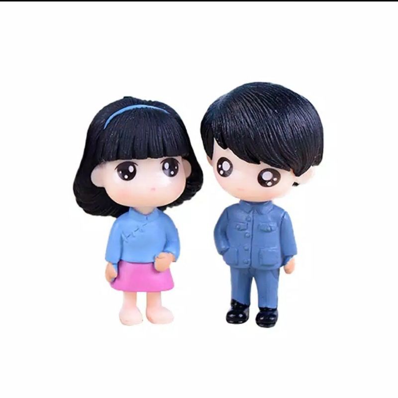 MINIATUR COUPLE PASANGAN SWEET LOVE NATAL WEDDING MERRY CHRISTMAS MINIATUR RESIN BONEKA