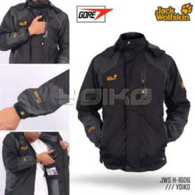 Danazva Store Jaket Jack Wolfskin 1606 Hitam Yoiko