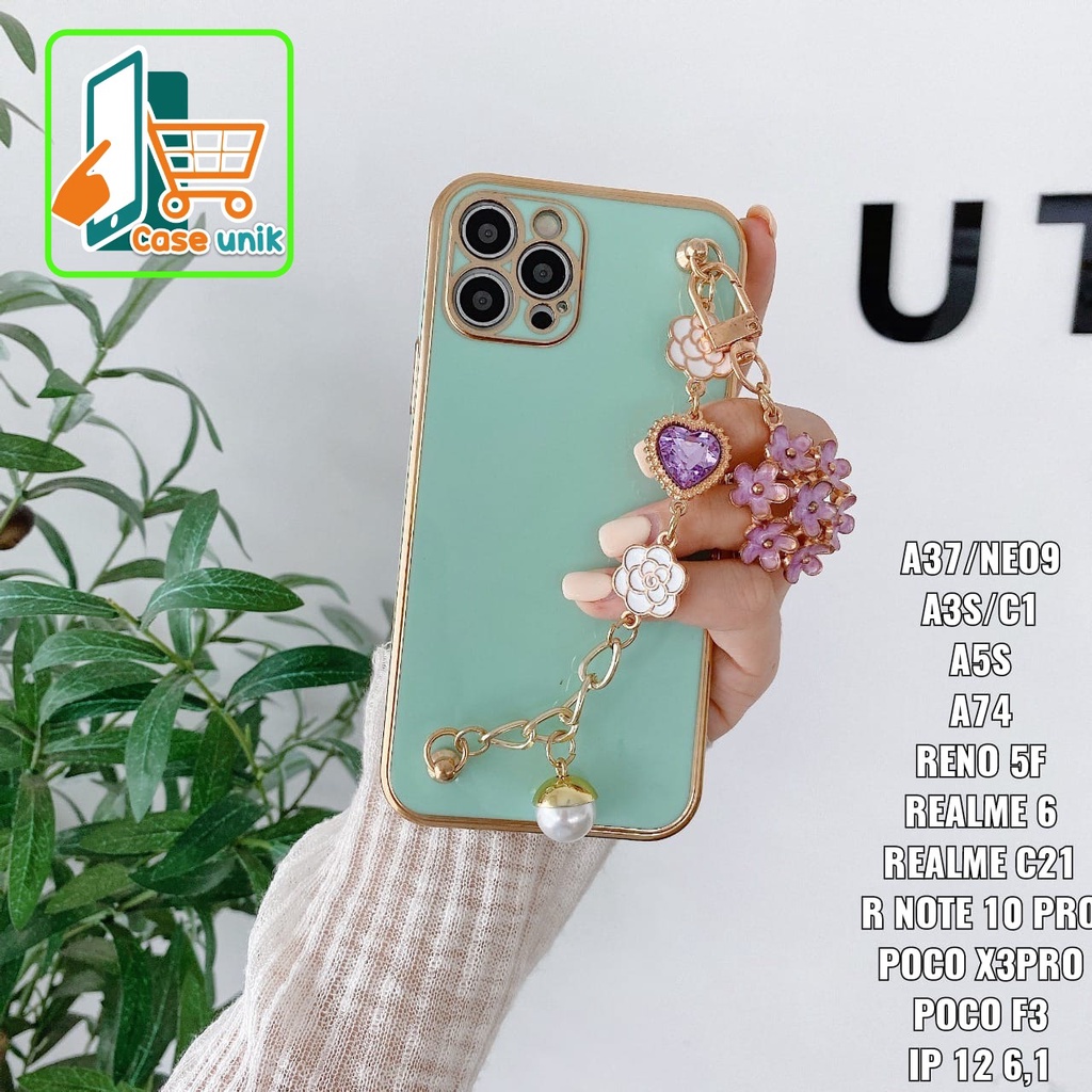 Y011 SOFTCASE SHINE PLATING CASE RANTAI DIINAMI IPHONE 12 CS4116