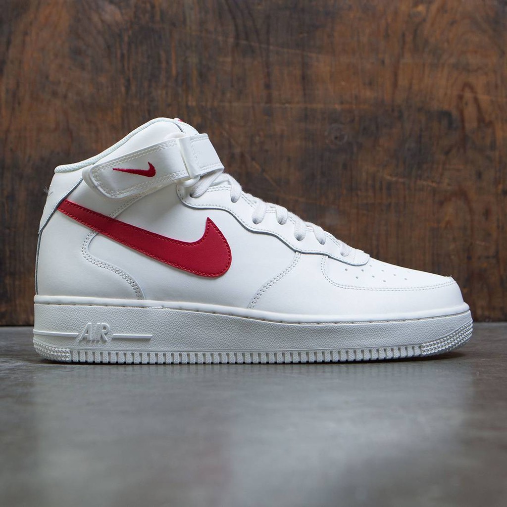 nike air force 1 mid white red