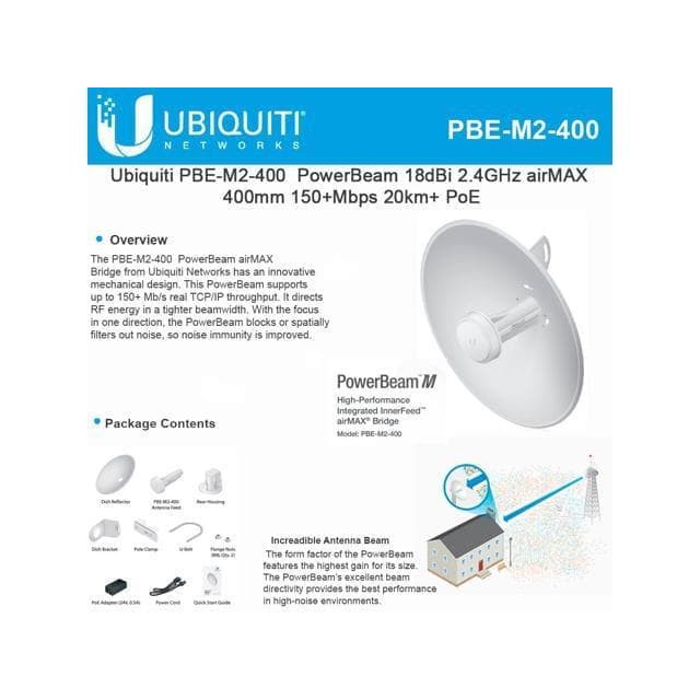 Ubiquity PowerBeam M2 400mm (PBE-M2-400) PowerBeam mimo 2.4GHz 18dbi