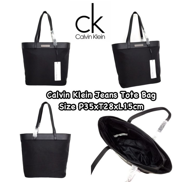 Tas Calvin Klein CK Grade ORI Mirror Jeans Tote Bag Polos Wanita Cewek