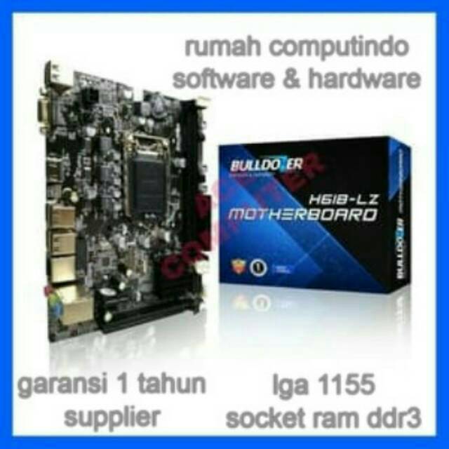 MOTHERBOARD INTEL BULLDOZER H61BLZ LGA 1155 DDR3 BARU BERGARANSI