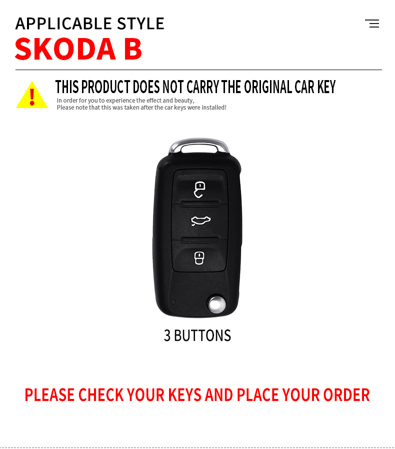 Case Remote Kunci Mobil 3 Tombol Untuk Vw Golf Polo Passat Scirocco Tiguan Skoda Octavia Seat