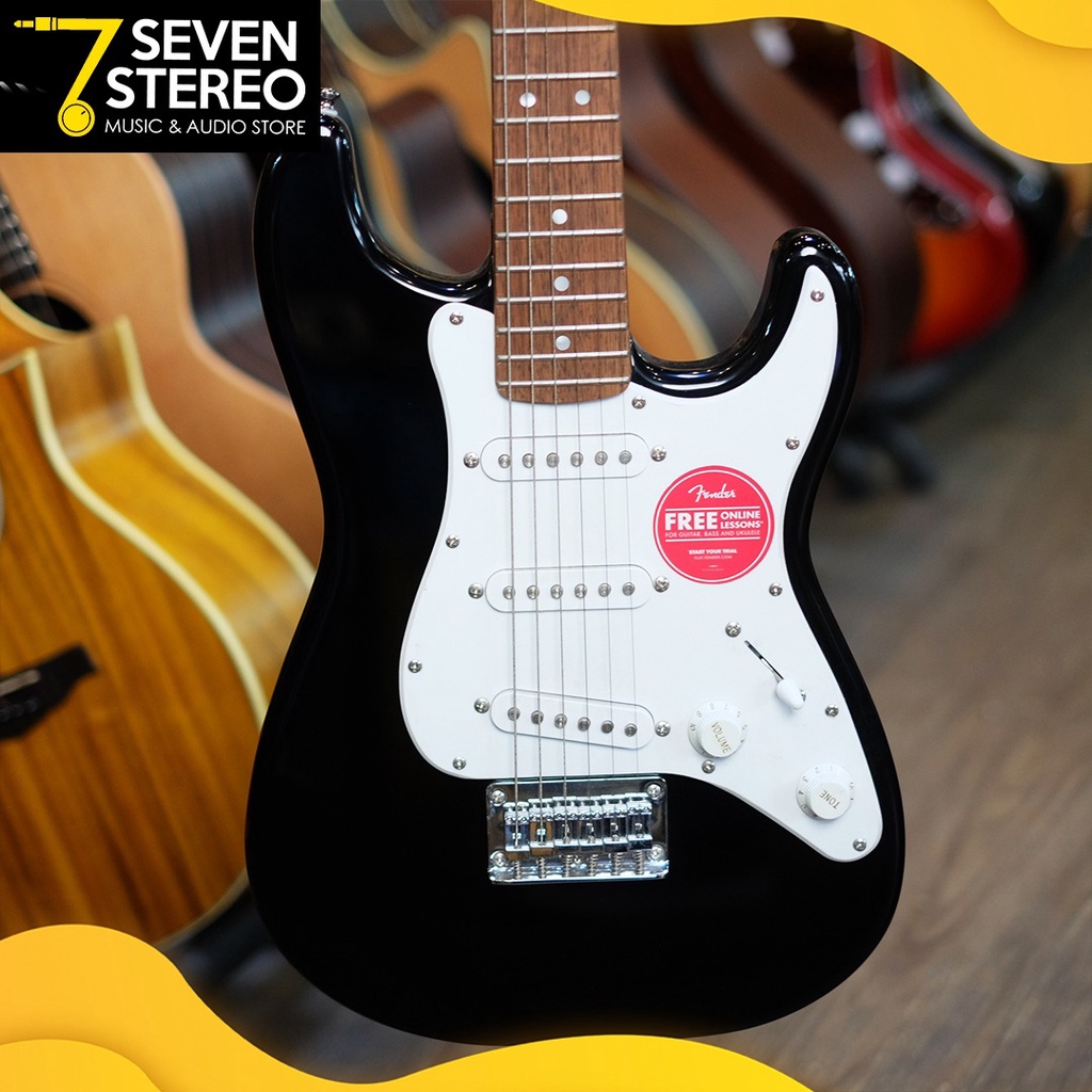 Squier Mini Stratocaster Electric Guitar Laurel FB Black