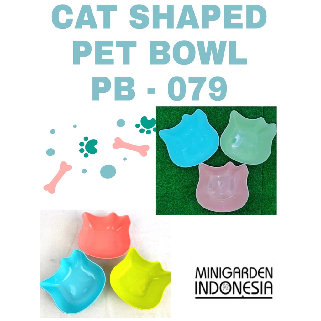 TEMPAT MAKAN KUCING PB 079 pet bowl single bowl cat shaped mangkok tempat minum hewan anjing