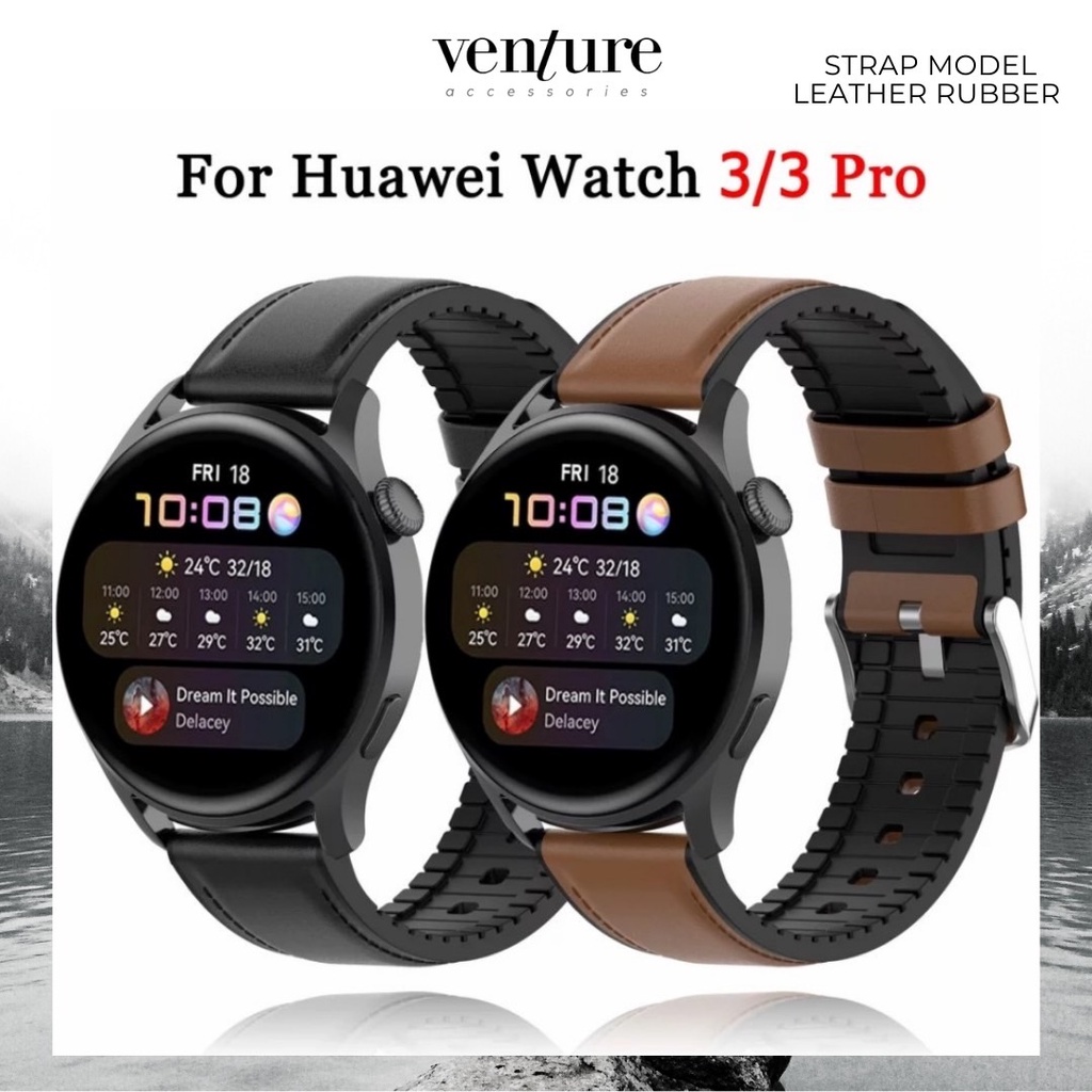 STRAP HUAWEI WATCH 3 / GT 3 / GT 3 PRO 46MM MODEL LEATHER RUBBER 22MM