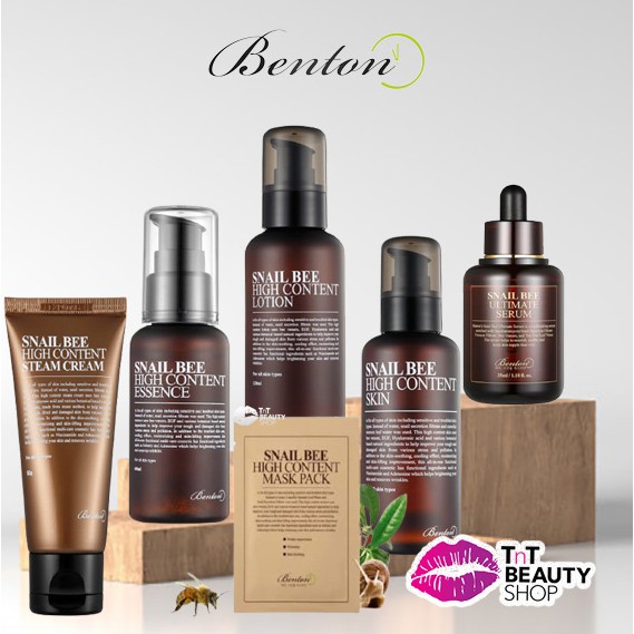 Benton Snail Bee High Content Skin - Essence - Steam Cream - Lotion - Ultimate Serum - Sheet Mask  |