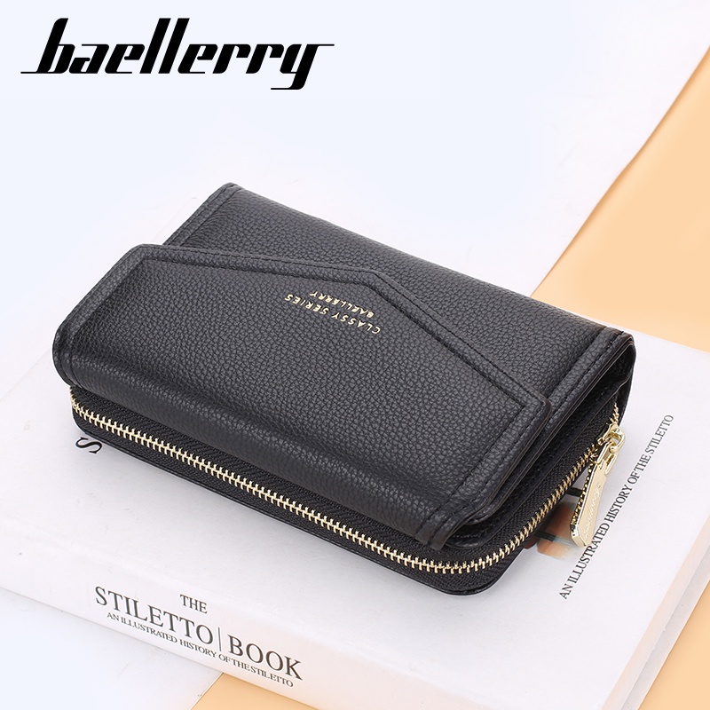 BAELLERRY NR065 Dompet Wanita Lipat Bahan Kulit PU Leather Premium WATCHKITE WKOS