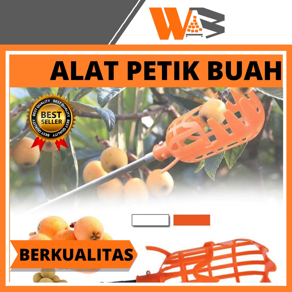 COD Alat Pemetik Buah Petik Buah Alat Bantu Panen Pertanian Bahan Plastik Orange E17