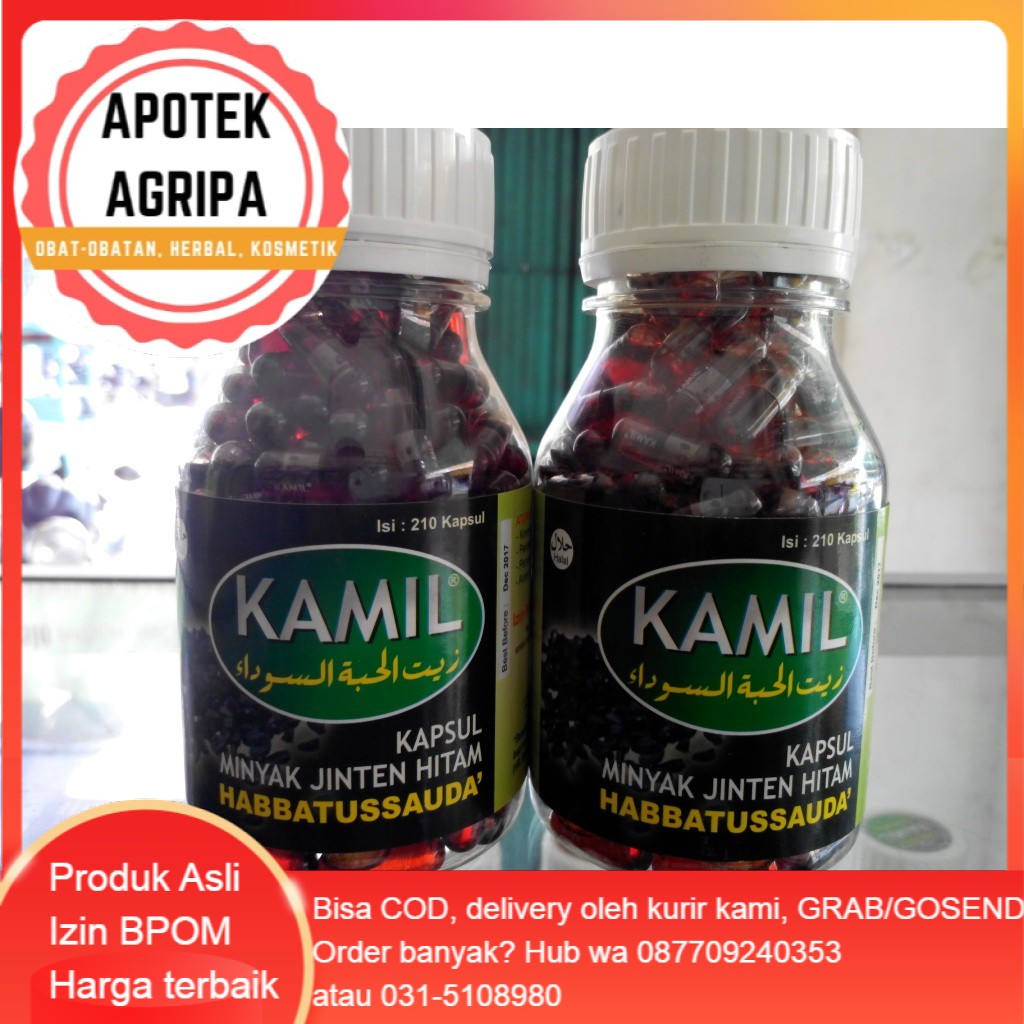Kamil Habbatussauda Oil Minyak Jinten Hitam Obat Herbal Kapsul Isi 70