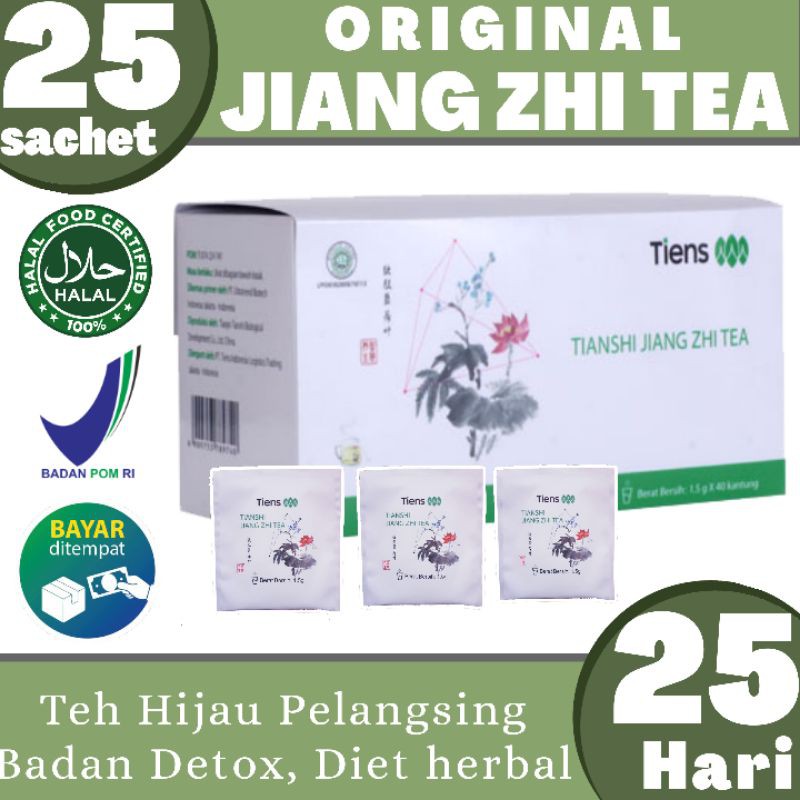 JIANG ZHI TEA - Teh Hijau Tianshi 100% ORIGINAL - Teh Pelangsing Herbal