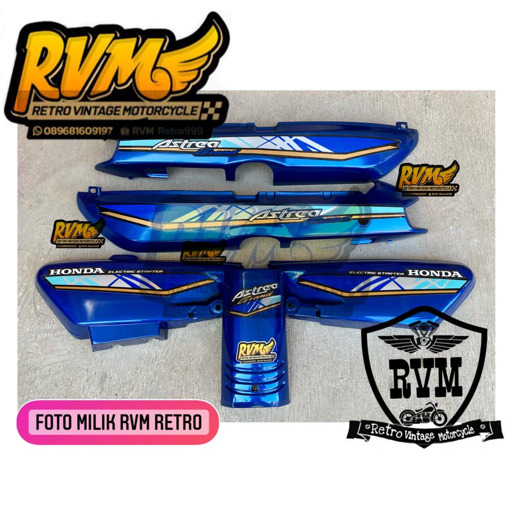 Cover Body Astrea Grand Bulus 91 92  warna biru/ Body Samping Box Aki Dasi Plat Astrea Grand Bulus b