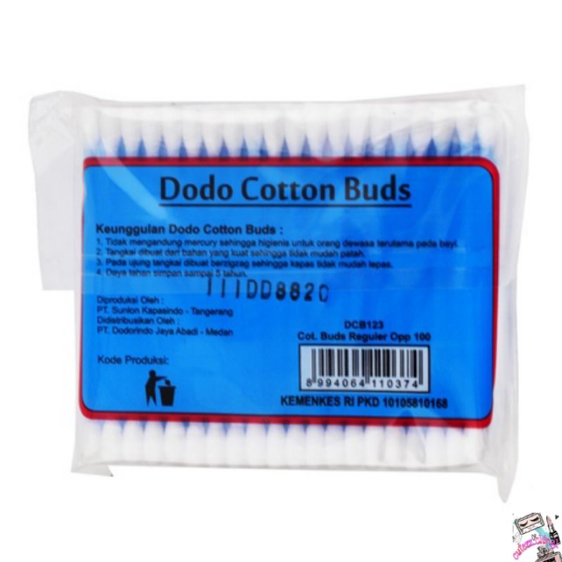 ☃️Cutezz_Ching1☃️Dodo Cotton Buds Reguler - Korek Kuping/Pembersih Telinga