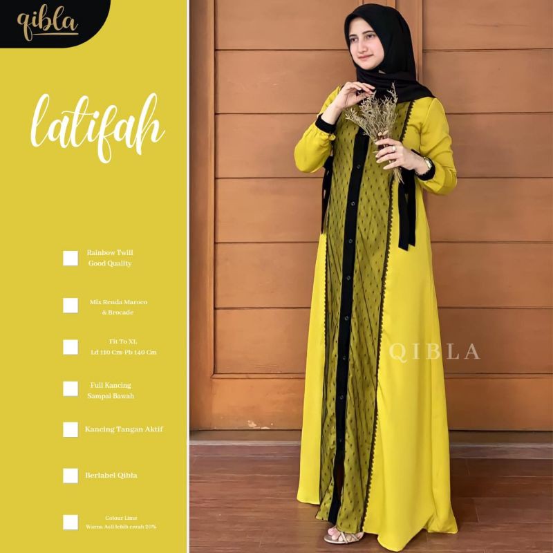 Gamis Latifah / Atalia Maxy Dress Original Qibla