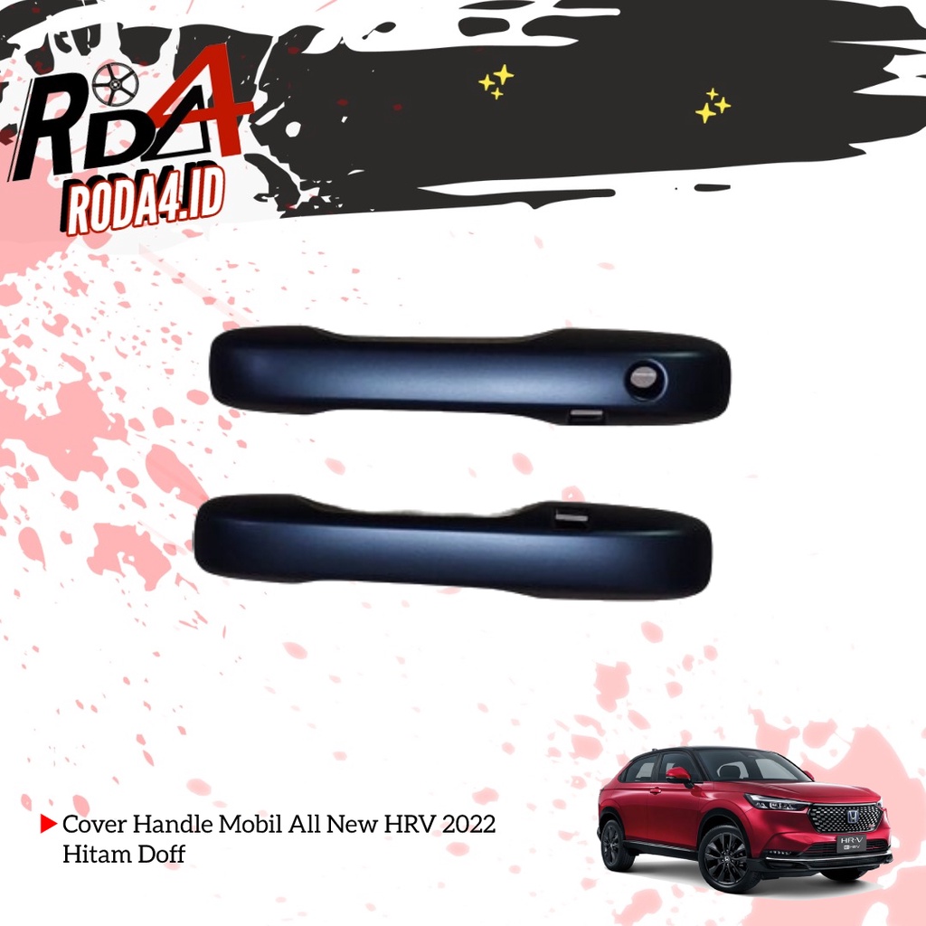 Cover Handle HRV Depan Pelindung Pintu Mobil All New HRV 2022 Hitam Doff Chrome