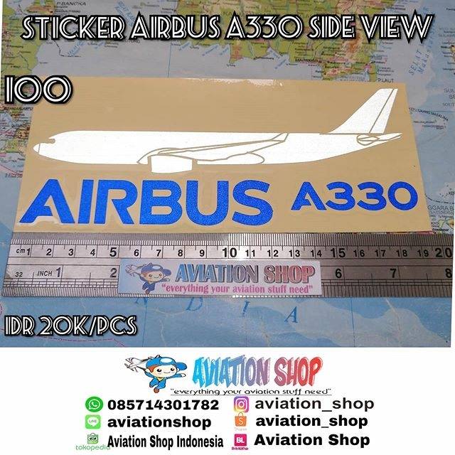 Sticker stiker AIRBUS A330 SIDE VIEW