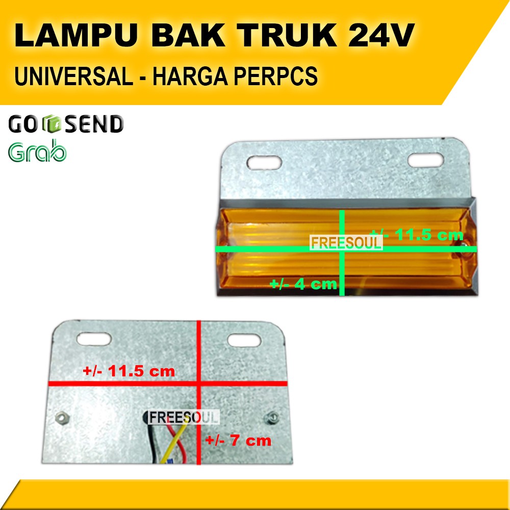 Lampu LED Bak Truk dan Box - Strip 12 LED Kontainer Bus Waterproof - 24v