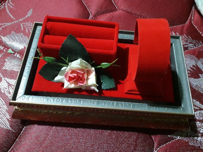 Kotak Cincin Gelang Frame Tutup Mika Untuk Seserahan/ Lamaran Fcg